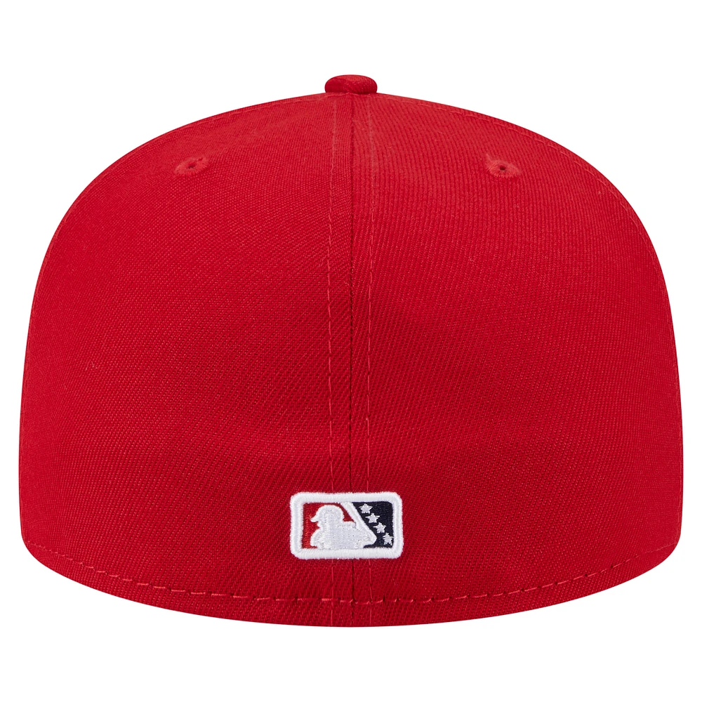 Men's New Era  Red Tacoma Rainiers Authentic Collection 59FIFTY Fitted Hat