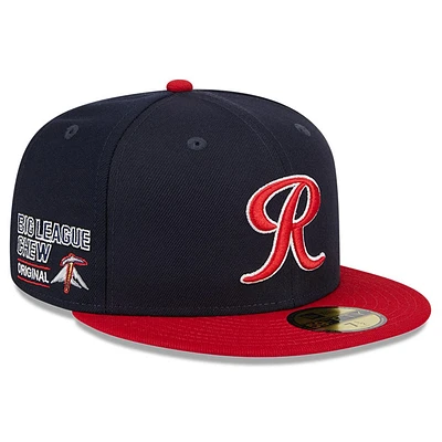 Casquette ajustée 59FIFTY Tacoma Rainiers Big League Chew Team New Era pour hommes, bleu marine