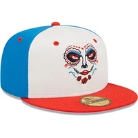 Men's New Era White/Orange Familia De Tacoma Copa La Diversion 59FIFTY Fitted Hat