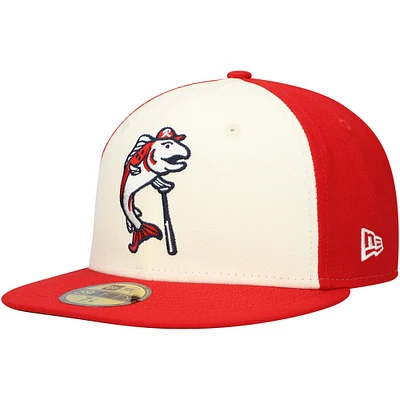 Men's New Era White Tacoma Rainiers Authentic Collection 59FIFTY Fitted Hat