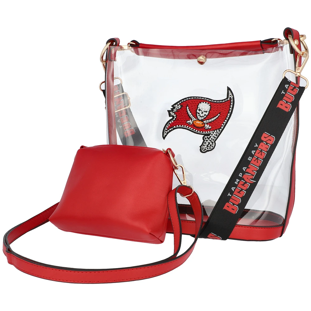 Sac à main transparent avec strass Cuce Tampa Bay Buccaneers