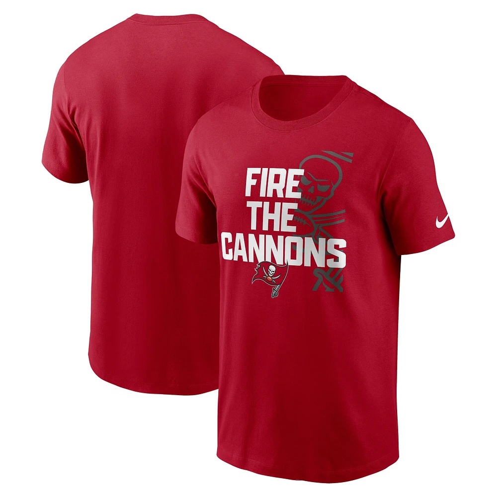 Fire The Cannons T-shirt essentiel Nike rouge Tampa Bay Buccaneers Local pour hommes