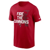 Fire The Cannons T-shirt essentiel Nike rouge Tampa Bay Buccaneers Local pour hommes