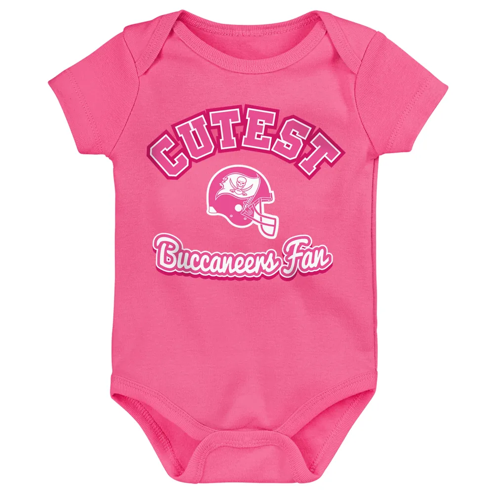 Girls Newborn & Infant Pink Tampa Bay Buccaneers Cutest Fan Bodysuit