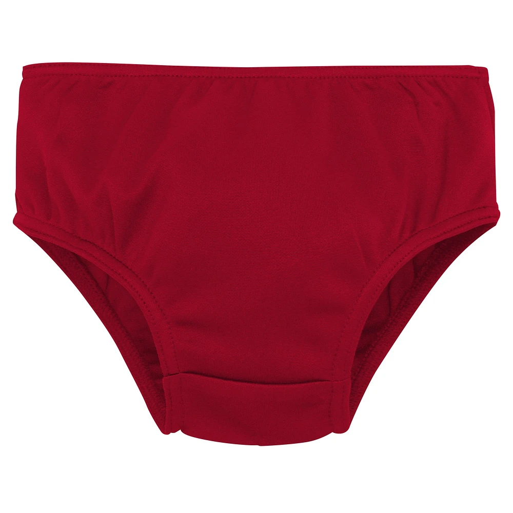 Robe rouge de capitaine des Tampa Bay Buccaneers pour petites filles avec bloomers