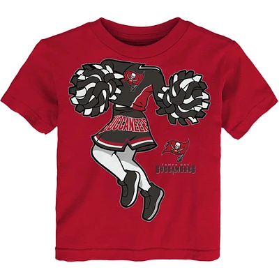 Girls Toddler Red Tampa Bay Buccaneers Cheerleader T-Shirt