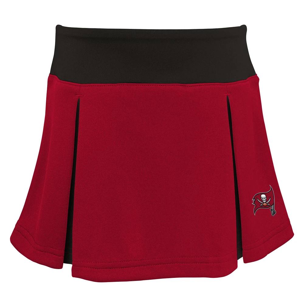 Girls Toddler Red Tampa Bay Buccaneers Spirit Cheer Two-Piece Cheerleader Set with Bloomers