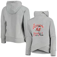 Girls Youth Heathered Gray Chicago Bears Dye Hard Fan Funnel Neck Pullover  Hoodie