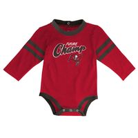 Infant Red/Pewter Tampa Bay Buccaneers Little Kicker - Long Sleeve Bodysuit & Pants Set