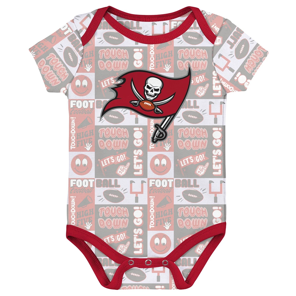 Ensemble de trois bodies pour bébé Tampa Bay Buccaneers Play Day