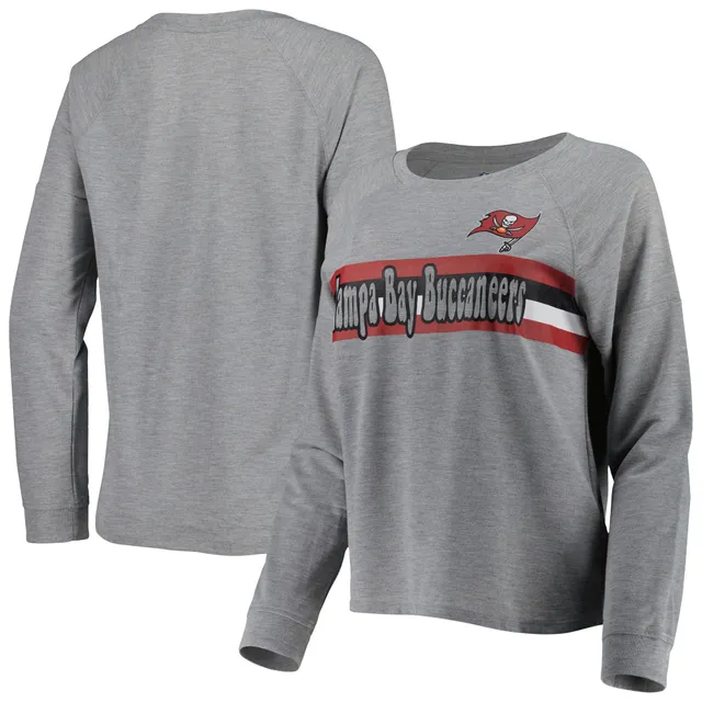 Buffalo Bills Juniors All Striped Up Raglan Long Sleeve T-Shirt - Heathered  Gray