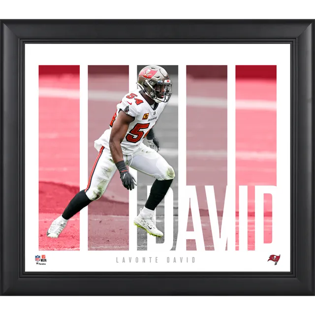 Lids Lavonte David Tampa Bay Buccaneers Fanatics Authentic Framed 15 x 17  Player Collage with a Piece of Game-Used Football