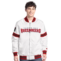 Men's Starter  White Tampa Bay Buccaneers Scout Full-Snap Varsity Jacket
