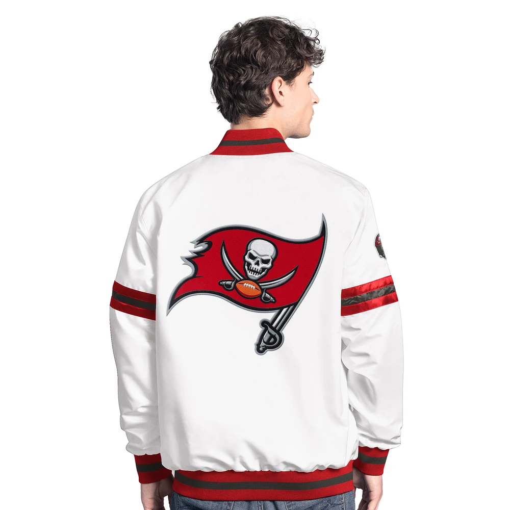 Men's Starter  White Tampa Bay Buccaneers Scout Full-Snap Varsity Jacket
