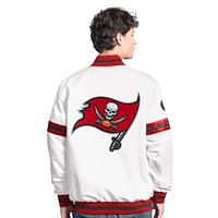 Men's Starter  White Tampa Bay Buccaneers Scout Full-Snap Varsity Jacket