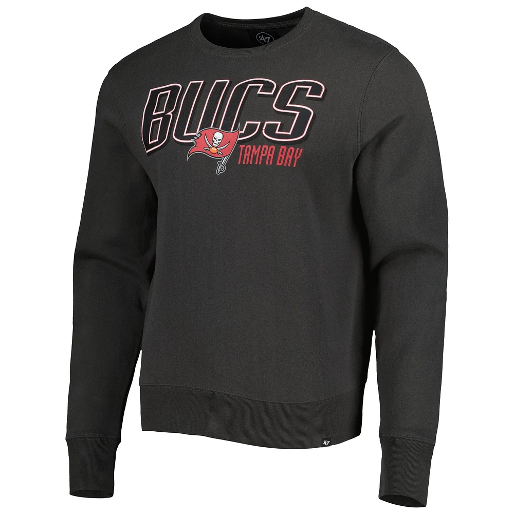 Men's '47 Charcoal Tampa Bay Buccaneers Locked Headline Pullover Sweatshirt