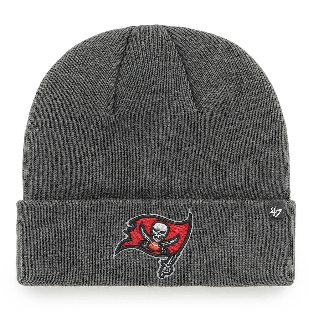 Bonnet en tricot basique à revers pour homme '47 Graphite Tampa Bay Buccaneers