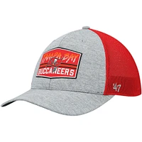 Casquette '47 Heathered Grey/Red Tampa Bay Buccaneers Motivator Flex pour homme