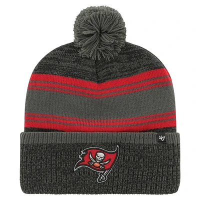 Men's '47 Pewter Tampa Bay Buccaneers Fadeout Cuffed Knit Hat with Pom