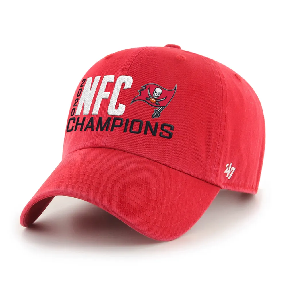 Lids Tampa Bay Buccaneers '47 2020 NFC Champions Clean Up Adjustable Hat -  Red