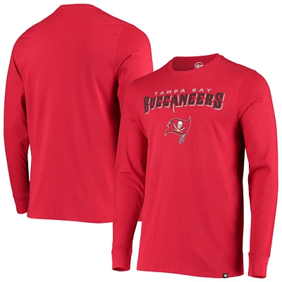 Men's '47 Red Tampa Bay Buccaneers Blockout Super Rival Long Sleeve T-Shirt