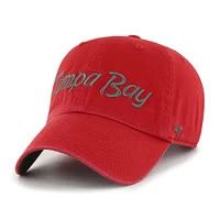 Men's '47 Red Tampa Bay Buccaneers Crosstown Clean Up Adjustable Hat