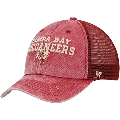 Men's '47 Red Tampa Bay Buccaneers Drumlin Trucker Clean Up Snapback Hat