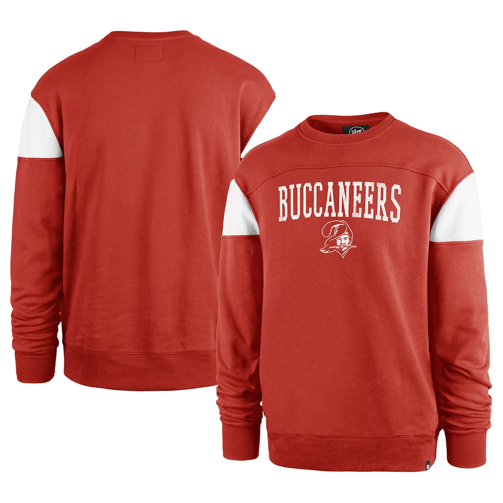 Men's '47 Red Tampa Bay Buccaneers Groundbreaker Onset Pullover Sweatshirt