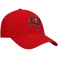 Men's '47 Red Tampa Bay Buccaneers Primary Logo Clean Up Adjustable Hat