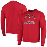 Men's '47 Red Tampa Bay Buccaneers Varsity Arch Headline Fleece Pullover Sweatshirt