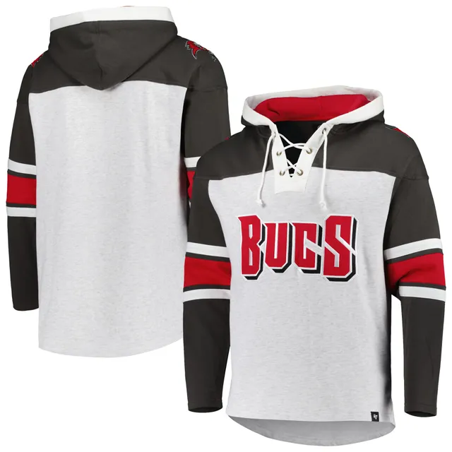 Lids Tampa Bay Buccaneers '47 Varsity Arch Throwback Pullover Hoodie - Red