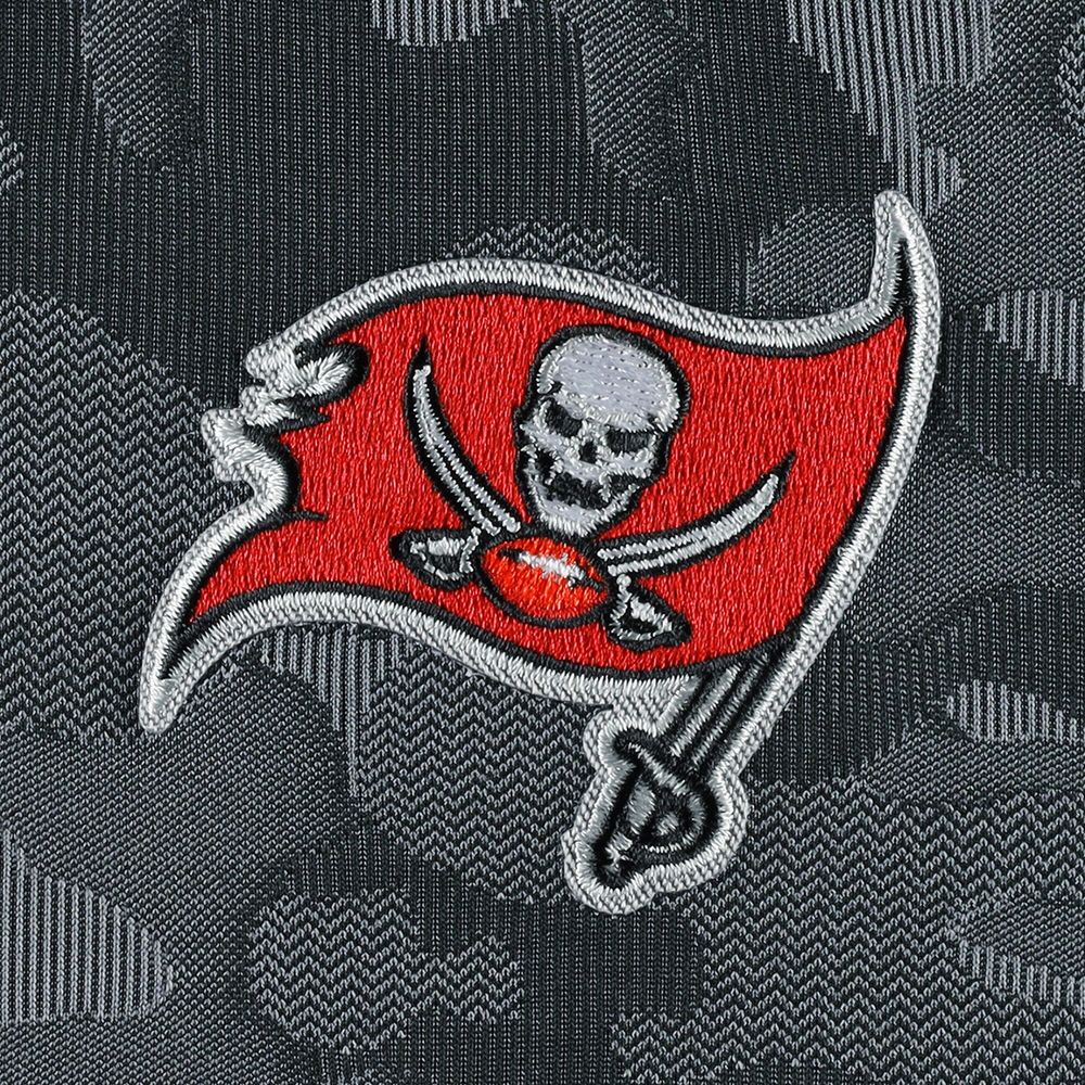 Men's Antigua Black Tampa Bay Buccaneers Brigade Quarter-Zip Sweatshirt