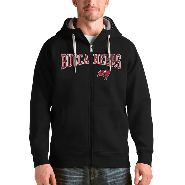 Men's Antigua White Tampa Bay Buccaneers Victory Pullover Hoodie 