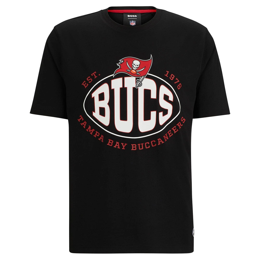 T-shirt noir Tampa Bay Buccaneers Trap BOSS X NFL pour hommes