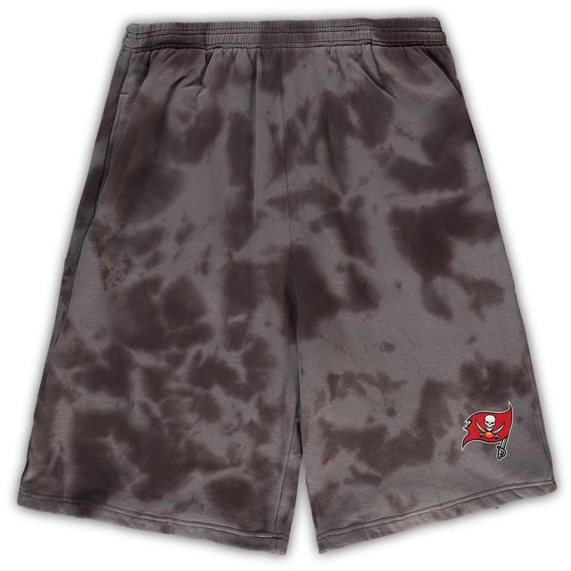 Short tie-dye anthracite pour hommes, Tampa Bay Buccaneers, grand et