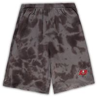 Men's Charcoal Tampa Bay Buccaneers Big & Tall Tie-Dye Shorts