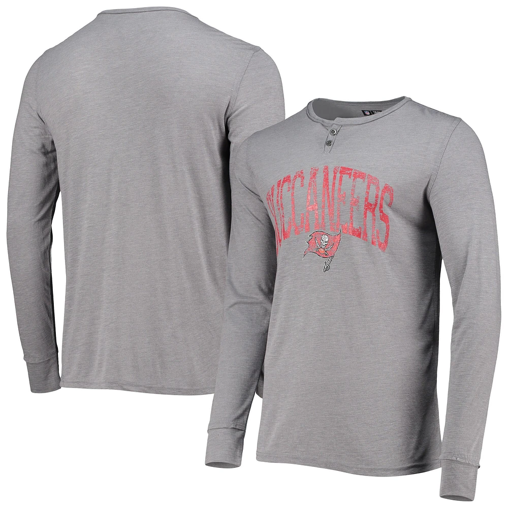 Concepts Sport T-shirt de nuit à manches longues pour homme Tampa Bay Buccaneers Takeaway Henley gris