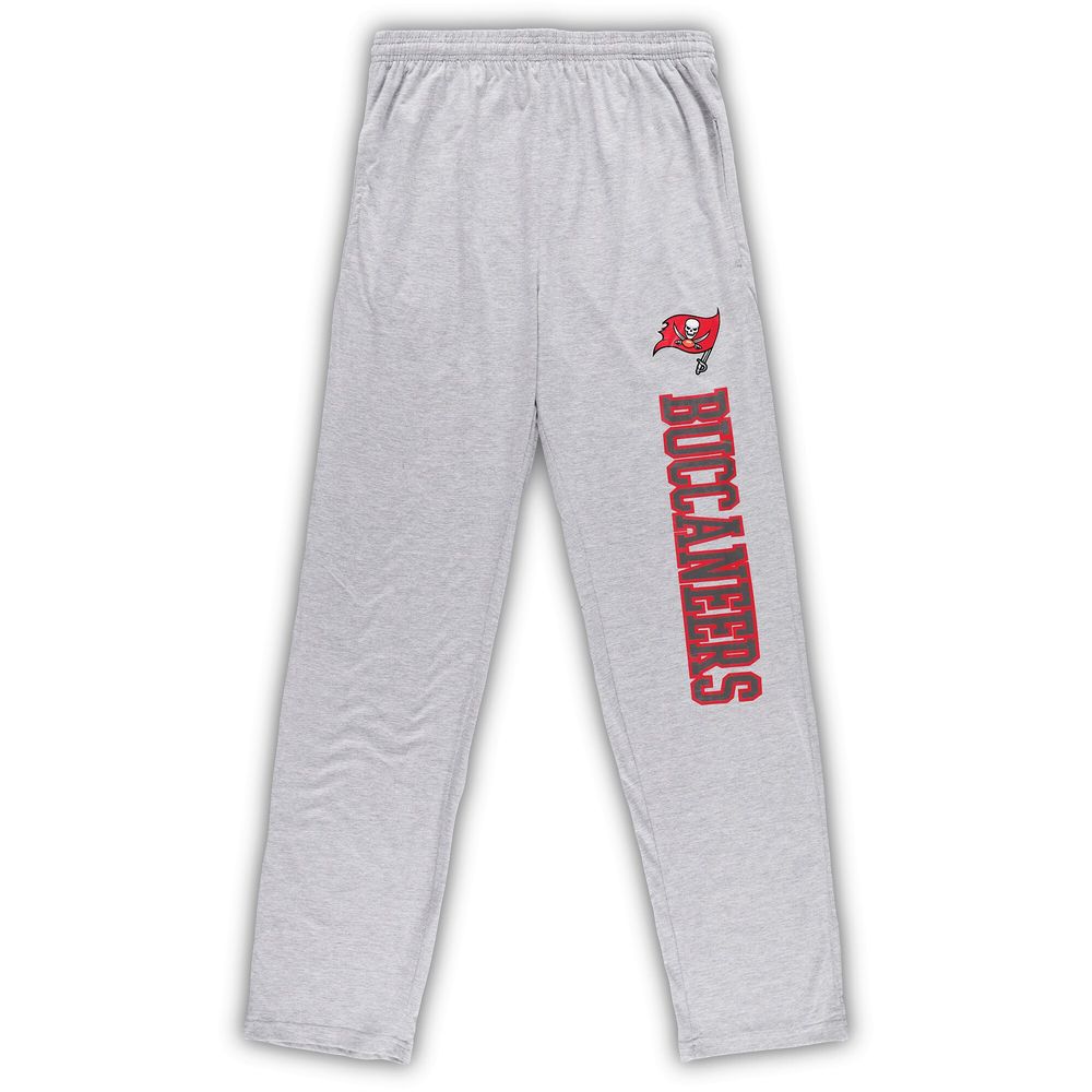 Men's Concepts Sport Red/Heathered Gray Tampa Bay Buccaneers Big & Tall T-Shirt Pants Sleep Set