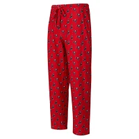 Men's Concepts Sport Red Tampa Bay Buccaneers Record Allover Print Knit Pants