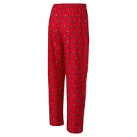 Men's Concepts Sport Red Tampa Bay Buccaneers Record Allover Print Knit Pants