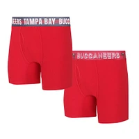 Pack de deux boxers en tricot jauge Concepts Sport Tampa Bay Buccaneers pour hommes