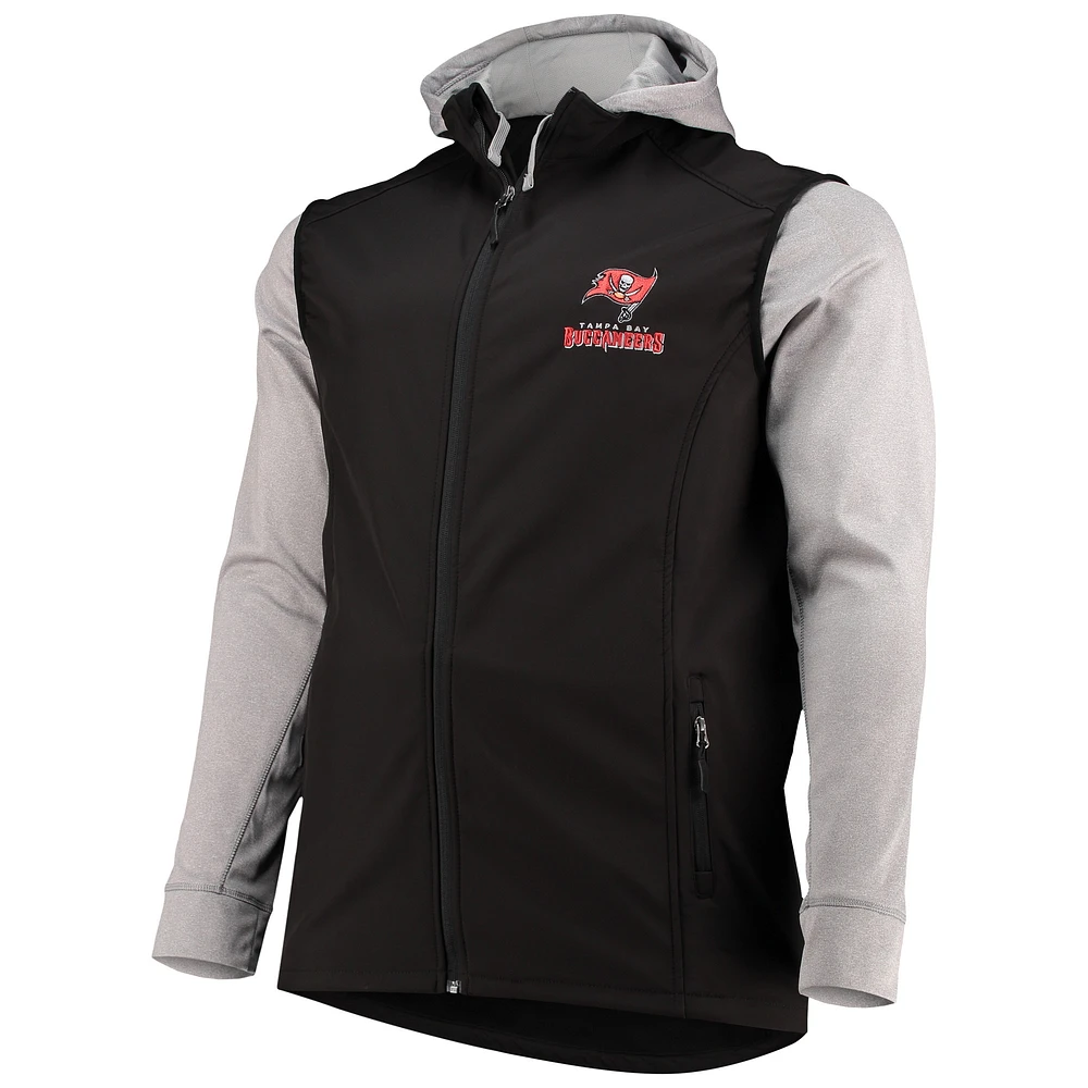 Men's Dunbrooke Black/Gray Tampa Bay Buccaneers Big & Tall Alpha Full-Zip Hoodie Jacket