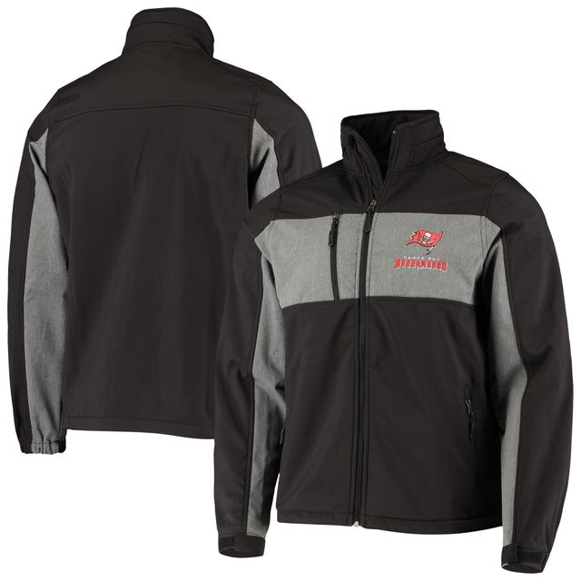 Dunbrooke Black Tampa Bay Buccaneers Circle Zephyr Softshell Veste entièrement zippée pour homme