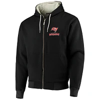Men's Dunbrooke Black Tampa Bay Buccaneers Craftsman Thermal-Lined Full-Zip Hoodie