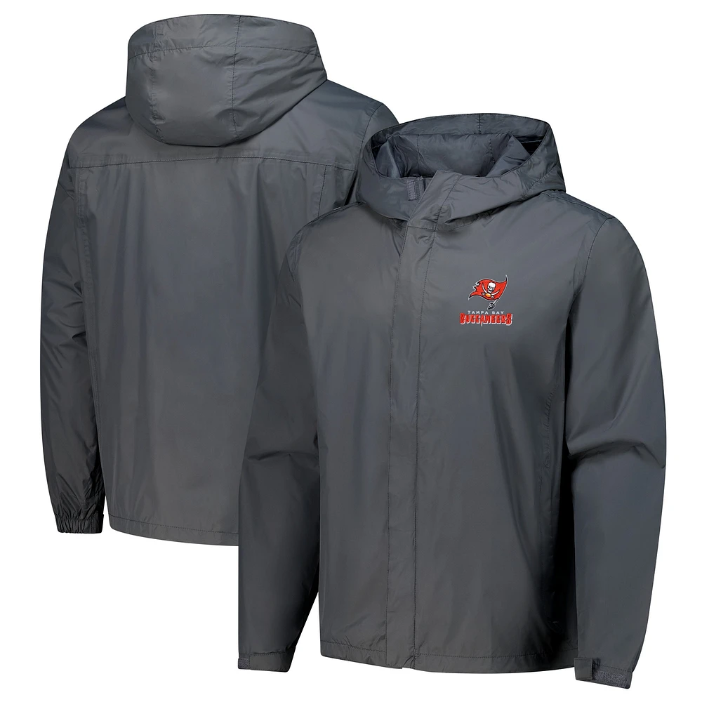 Veste à capuche zippée et imperméable Dunbrooke Graphite Tampa Bay Buccaneers Tropic pour homme