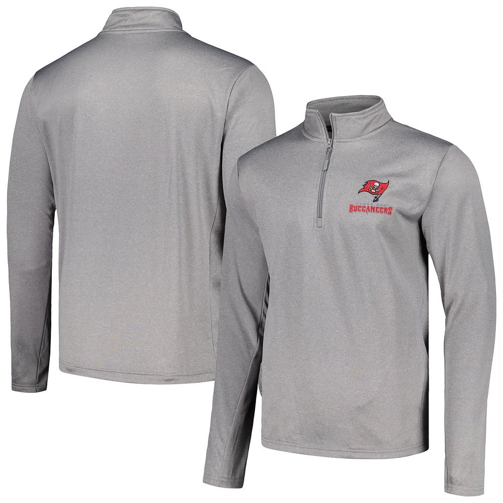 Men's Dunbrooke Heather Gray Tampa Bay Buccaneers All-Star Tech Quarter-Zip Top