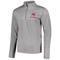 Men's Dunbrooke Heather Gray Tampa Bay Buccaneers All-Star Tech Quarter-Zip Top