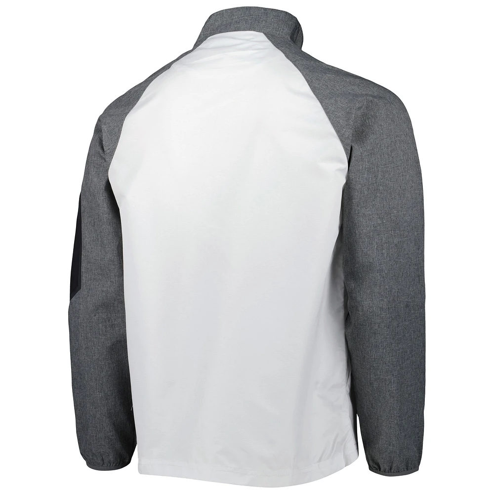 Men's Dunbrooke White Tampa Bay Buccaneers Hurricane Raglan Full-Zip Windbreaker Jacket