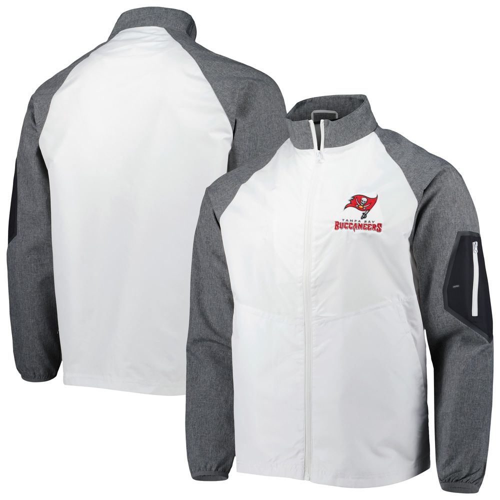 Dunbrooke Men's Dunbrooke White Tampa Bay Buccaneers Hurricane Raglan  Full-Zip Windbreaker Jacket