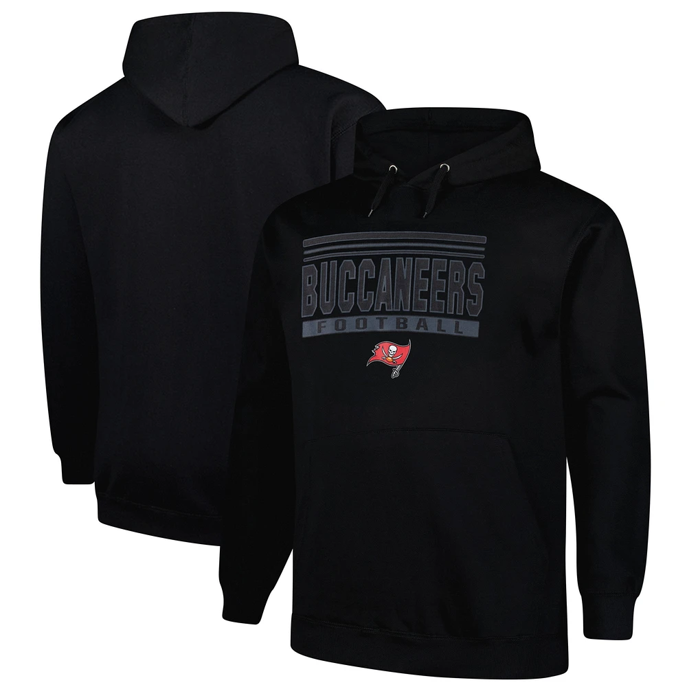 Sweat à capuche noir Fanatics Tampa Bay Buccaneers Big & Tall Pop pour hommes